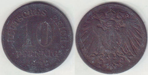 1922 Germany 10 Pfennig A008409